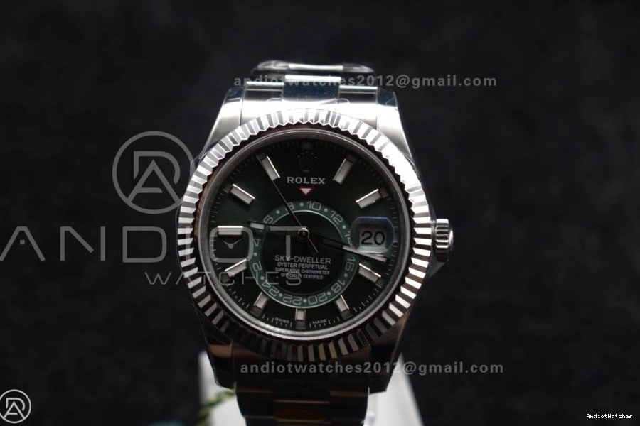 1090 Upgraded ZF 1:1 Best Green A 904L SS 326934 Sky-Dweller on Dial Edition Bracelet SS 0111